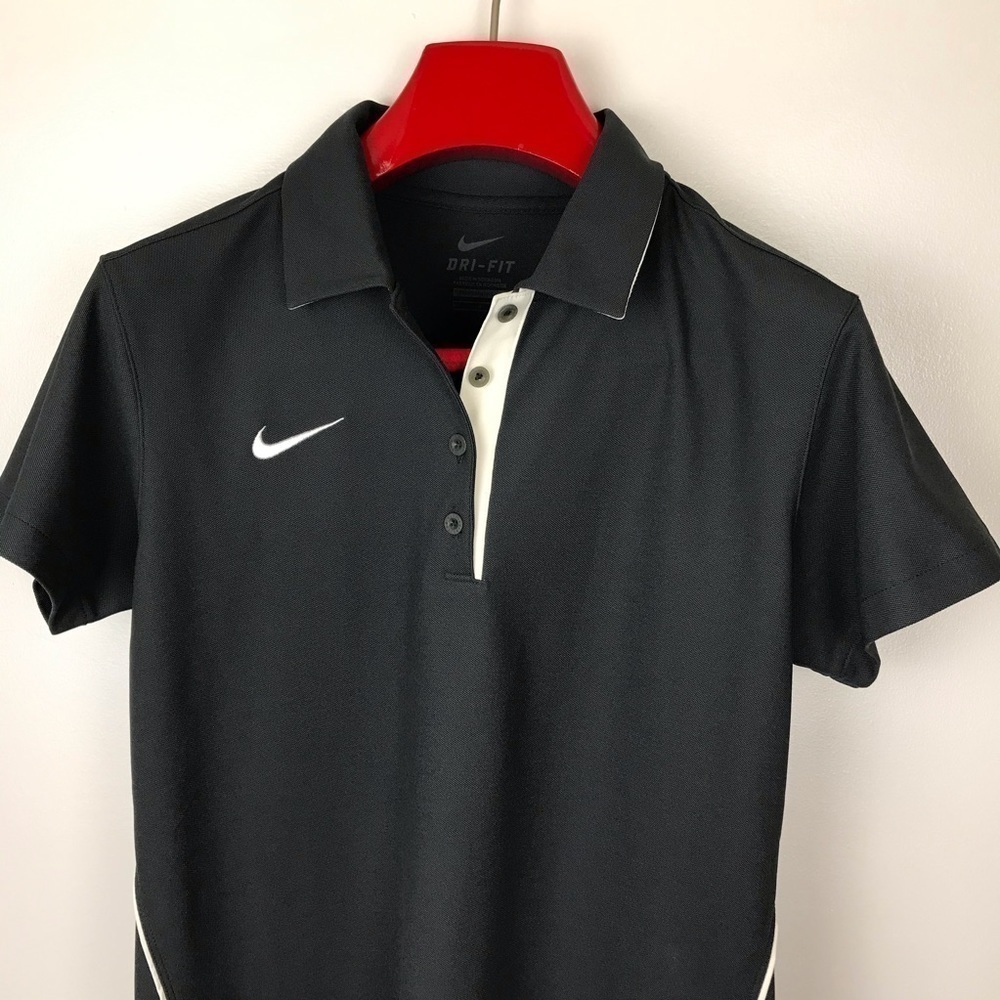 NIKE VINTAGE Y2k Dri Fit Center Swoosh Short Sleeve Shirt Sz M Skate Grunge - Picture 2 of 8